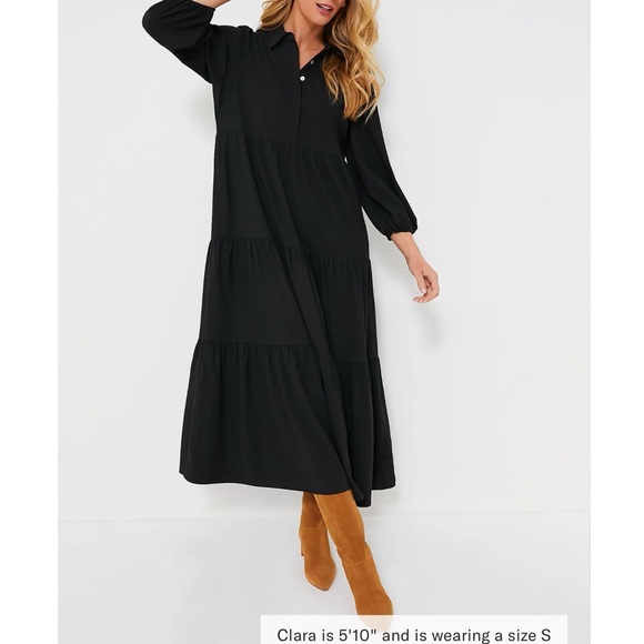 POMANDER PLACE Black Crepe Mabel Maxi Dress - Picture 2 of 11